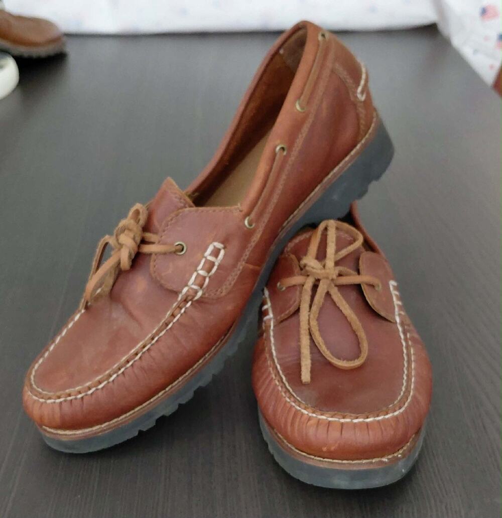 Cole Haan’s Men's Brown Leather Lace-Up Loafers Casual Shoes US 11